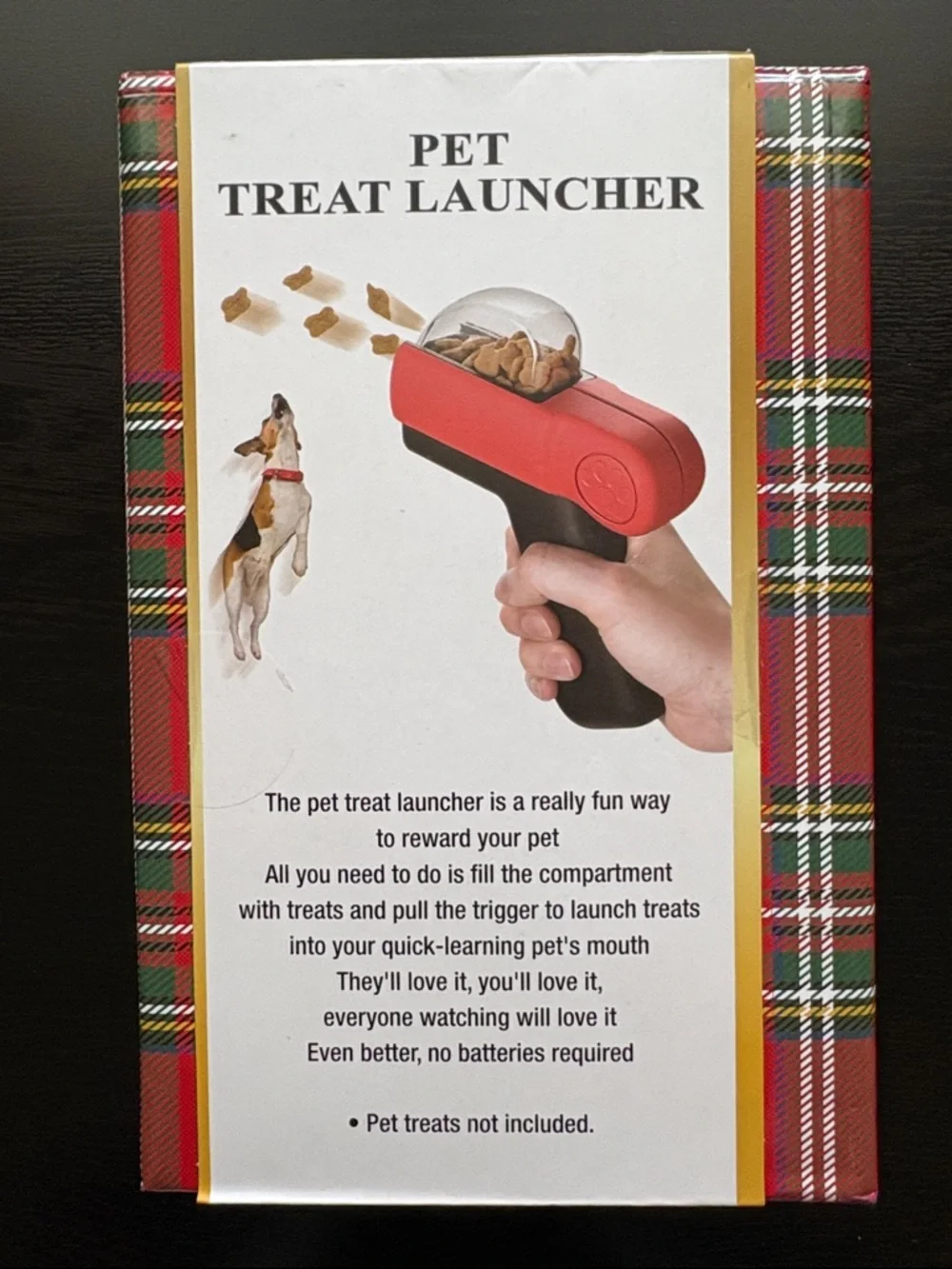 FUN Pet Treat Launcher - Red and Black